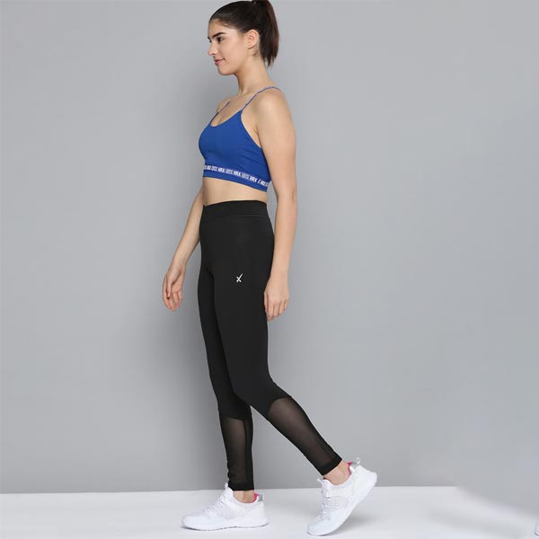 Women Black Solid Tights