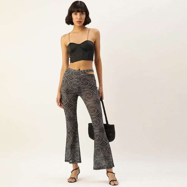 Black Victorian Style Bralette Crop Top