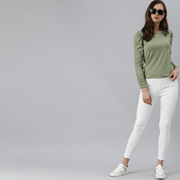 Women White Super Skinny Fit High-Rise Jeans