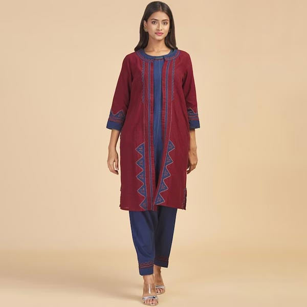 Women Printed Pure Cotton Kurta with Salwar