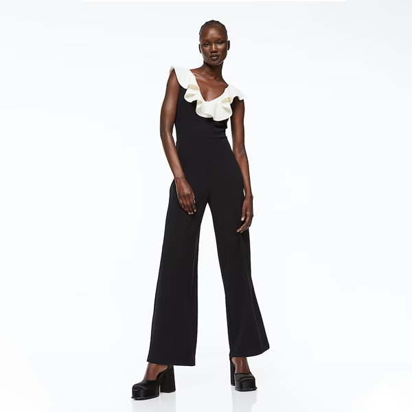 Women Flounce-Trimmed Jumpsuit
