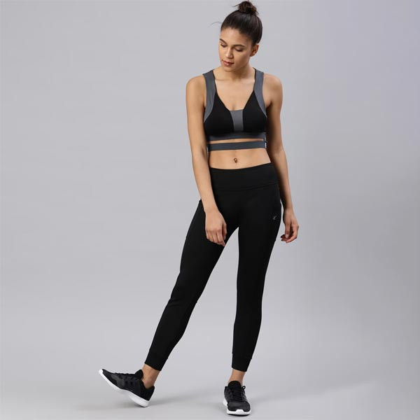 Black Ankle Length Track pants