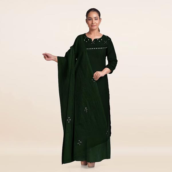 "Embroidered Unstitched Dress Material "