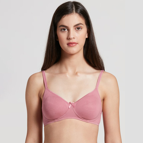 Wirefree Non Padded Super Combed Cotton Stretch Medium Coverage Everyday Bra